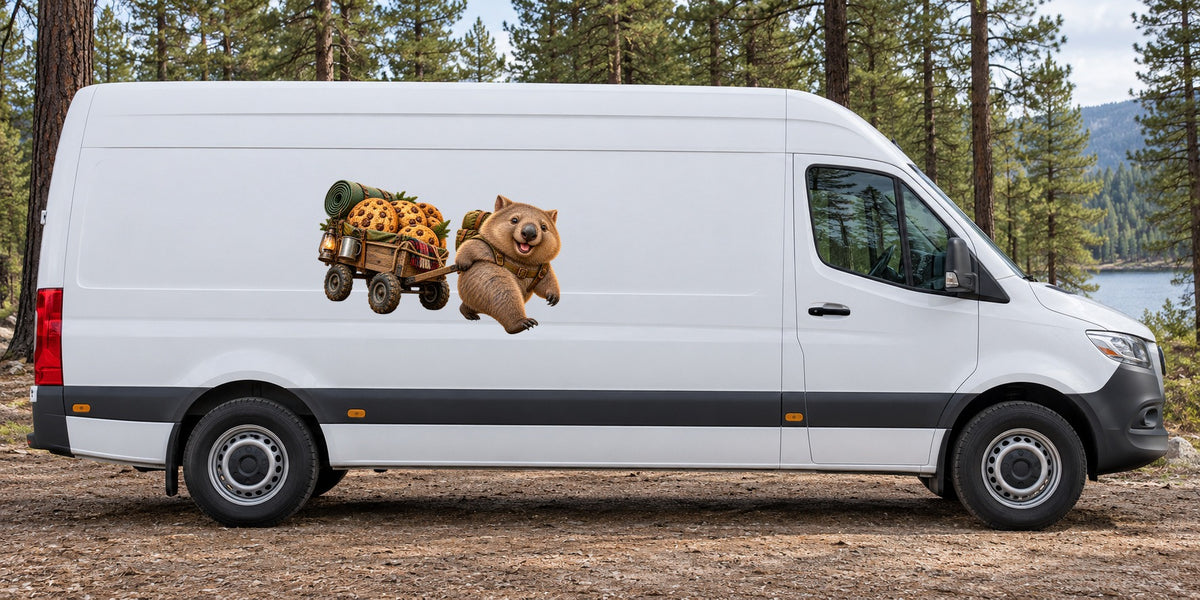 Wombat mit Wegzehrung – Beispiel am Kastenwagen