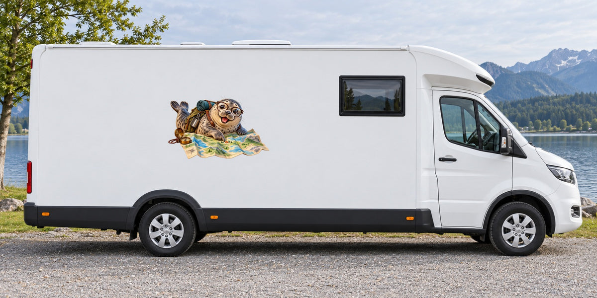 Seehund auf Stellplatzsuche – Beispiel am Wohnmobil