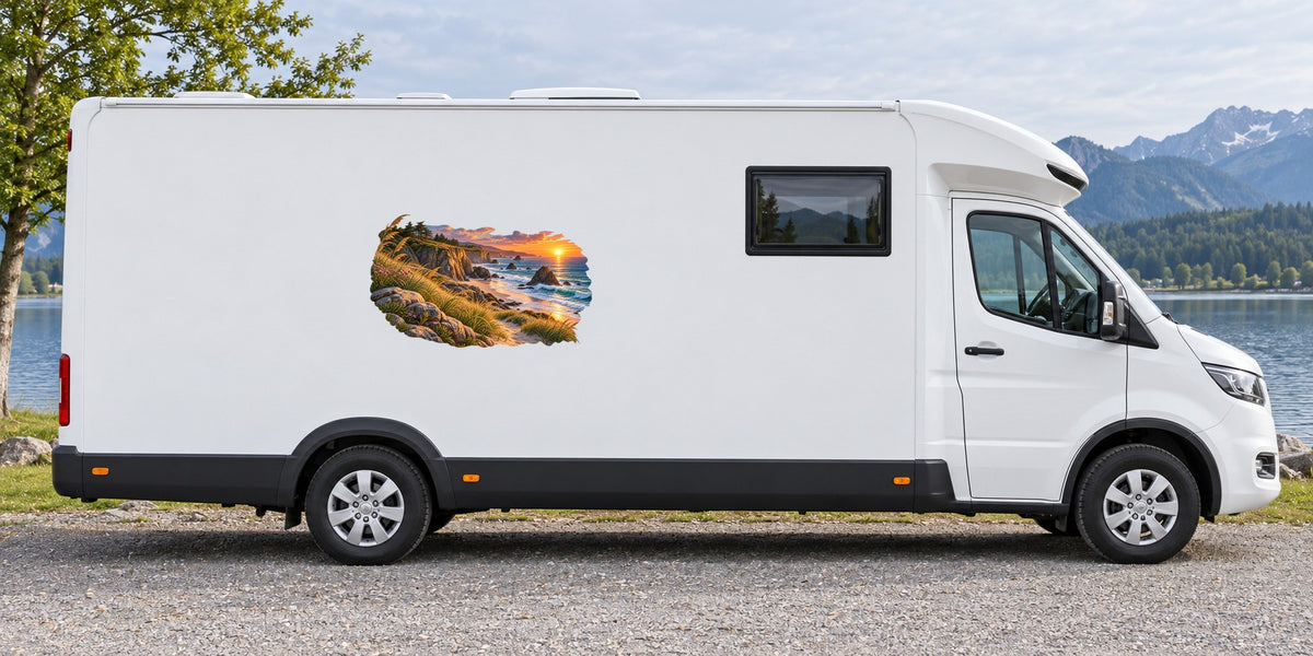 Küstenabend – Beispiel am Wohnmobil