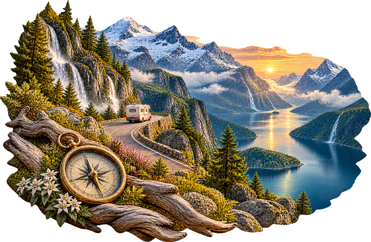 Freiheit am Fjord – Aufklebermotiv