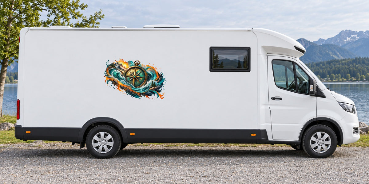 Windrose im Farbsturm – Beispiel am Wohnmobil