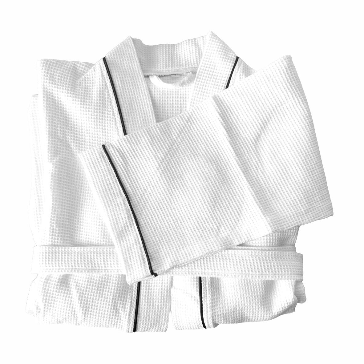 Personalisierter Waffel-Bademantel mit gesticktem Namen, 100% Baumwolle - FOTOFOL