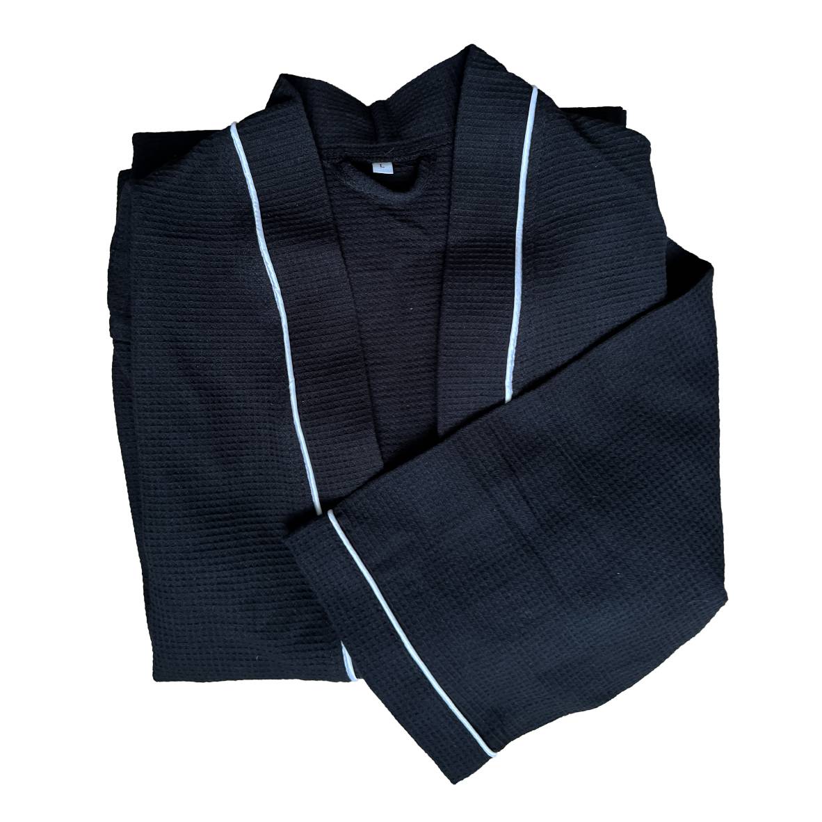 Personalisierter Waffel-Bademantel mit gesticktem Namen, 100% Baumwolle - FOTOFOL