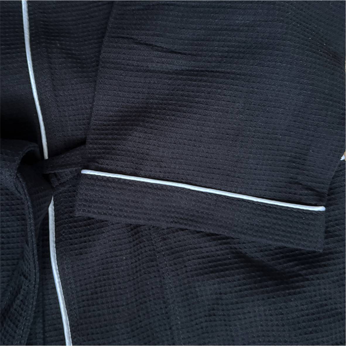 Personalisierter Waffel-Bademantel mit gesticktem Namen, 100% Baumwolle - FOTOFOL