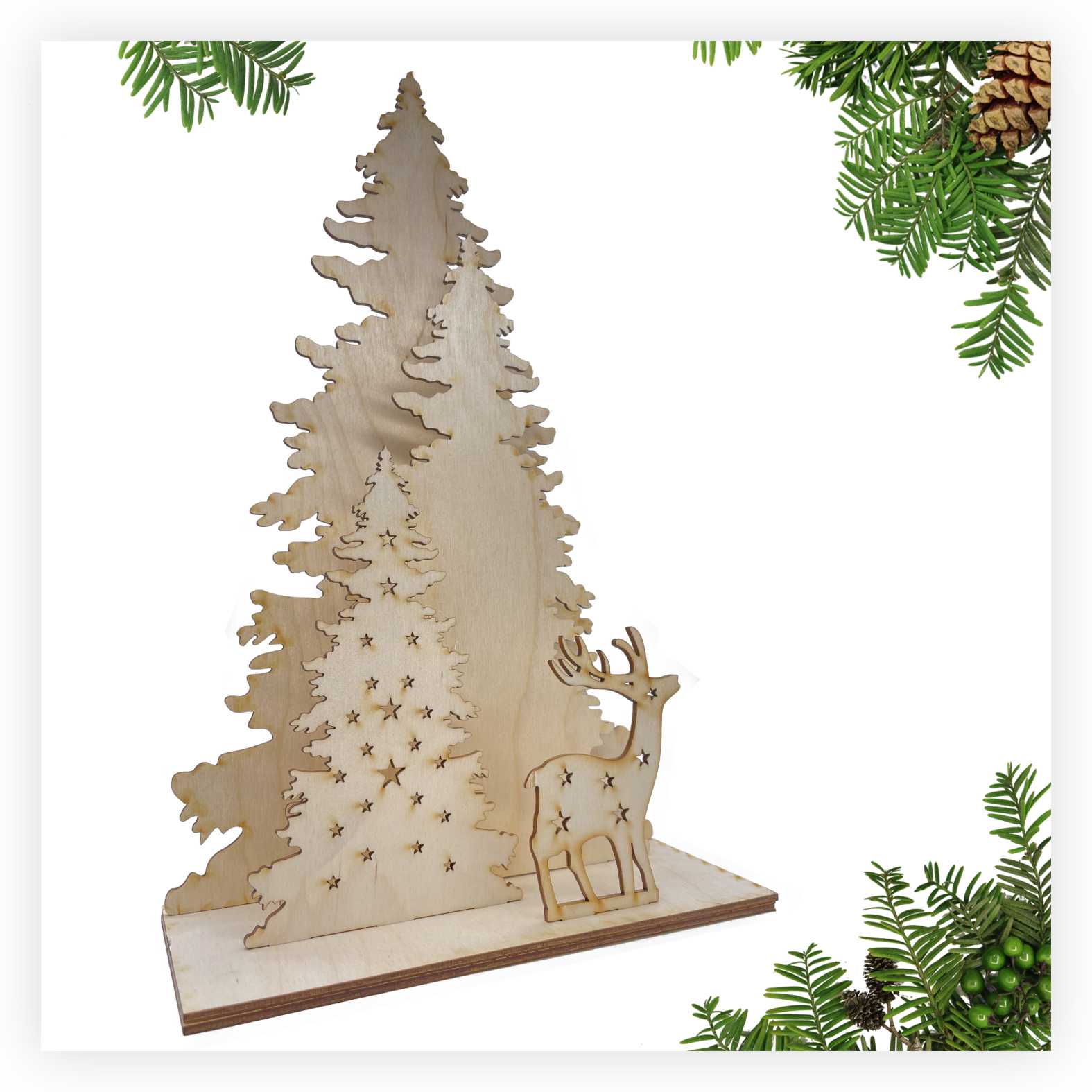 Bastelset Wald aus Holz für Weihnachten online entdecken