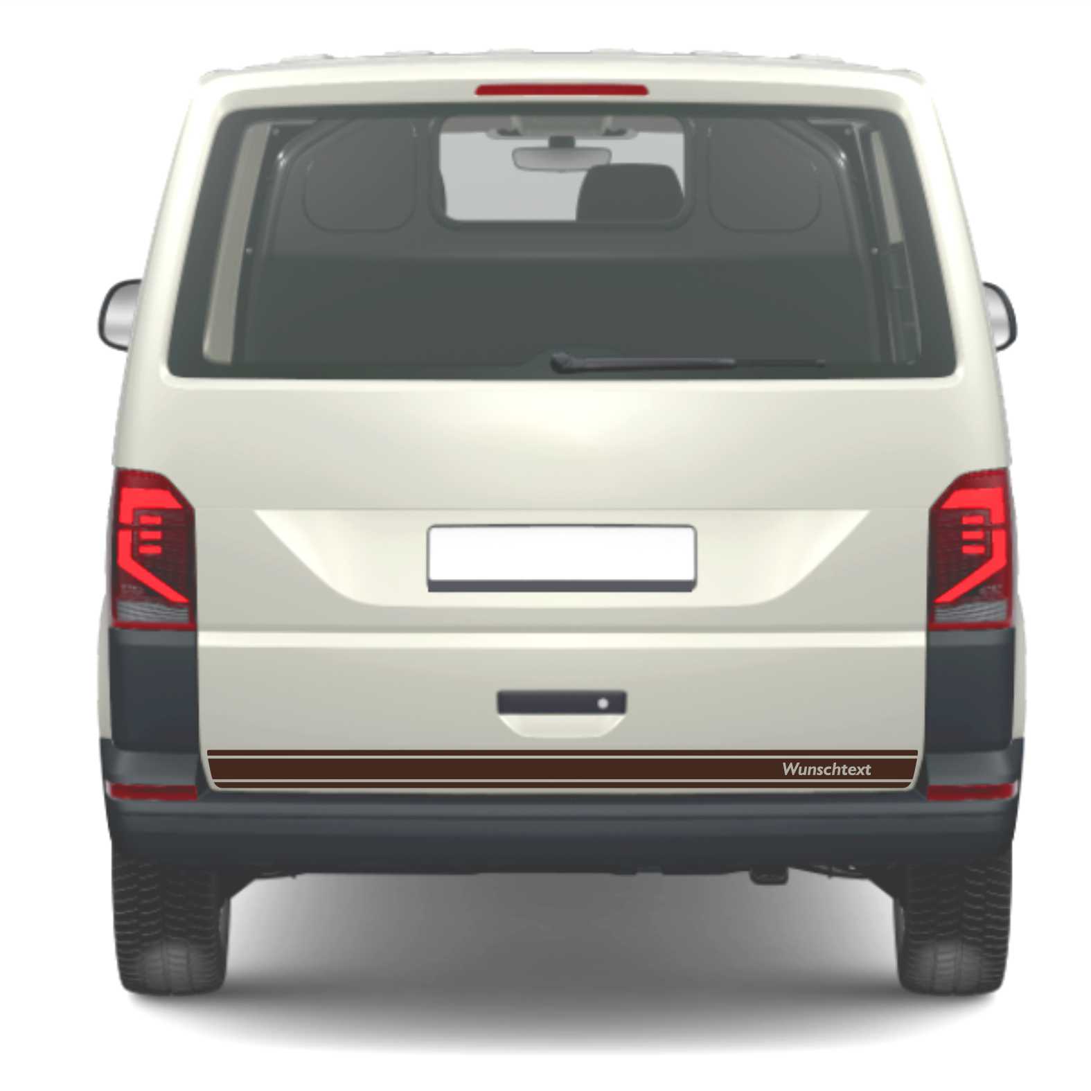 Heckklappen Heckstreifen Aufkleber Wunschtext passend für VW T6.1 T6 T5 Multivan Bulli - Streifen 3 - FOTOFOL