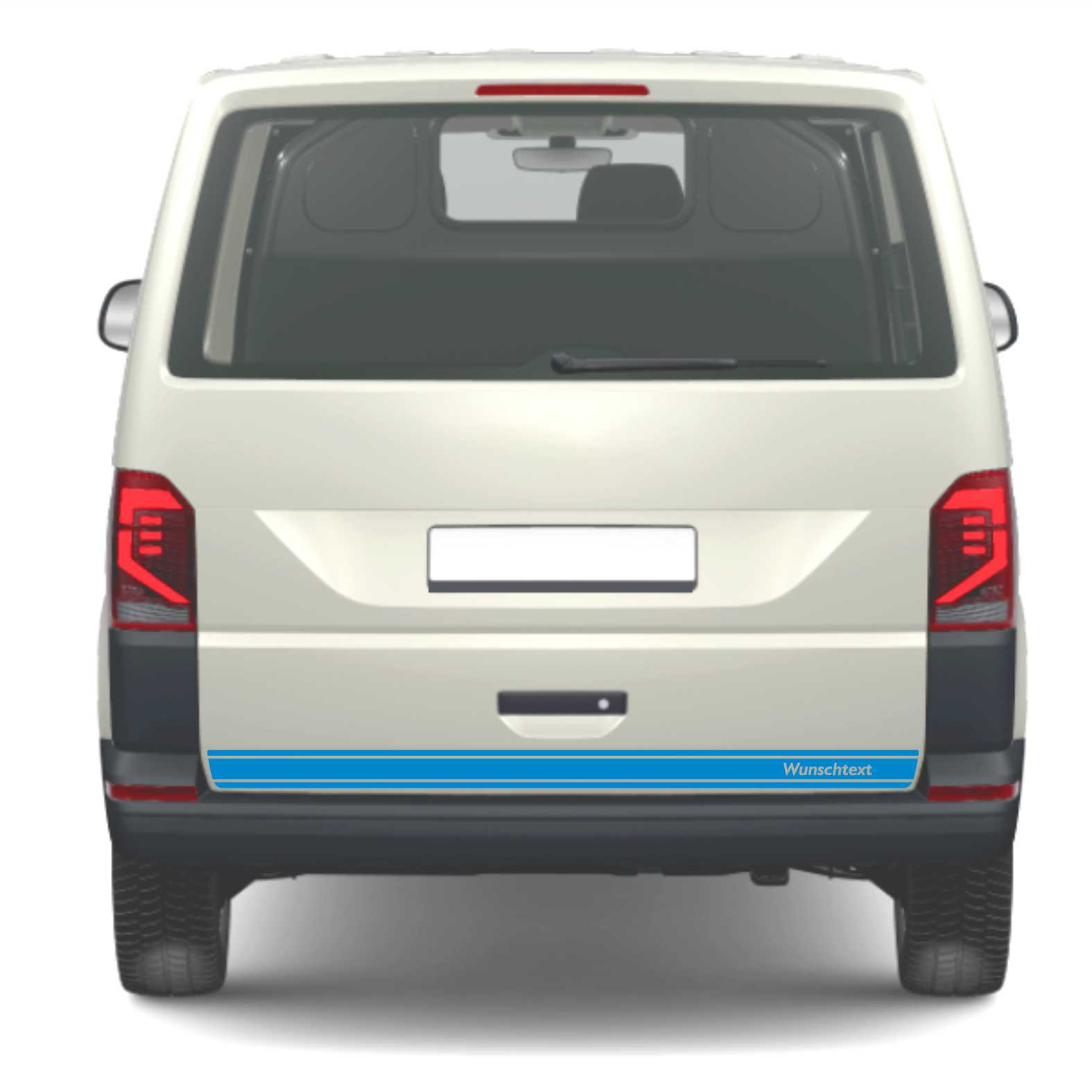 Heckklappen Heckstreifen Aufkleber Wunschtext passend für VW T6.1 T6 T5 Multivan Bulli - Streifen 3 - FOTOFOL