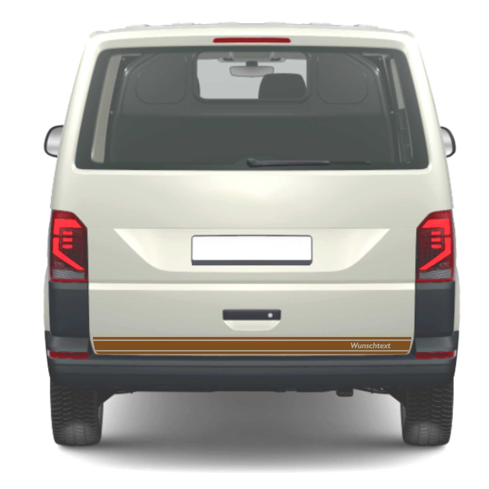 Heckklappen Heckstreifen Aufkleber Wunschtext passend für VW T6.1 T6 T5 Multivan Bulli - Streifen 3 - FOTOFOL