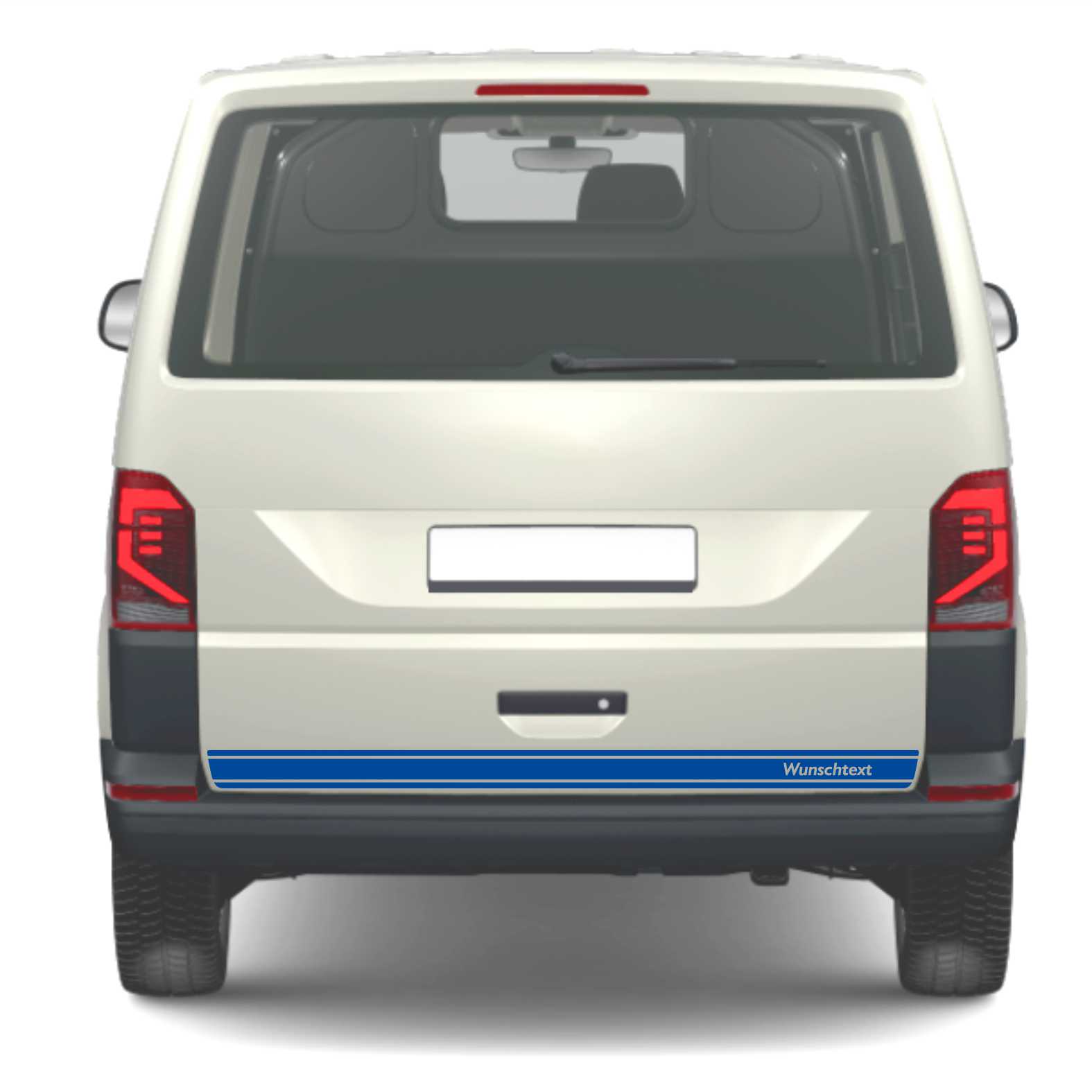 Heckklappen Heckstreifen Aufkleber Wunschtext passend für VW T6.1 T6 T5 Multivan Bulli - Streifen 3 - FOTOFOL