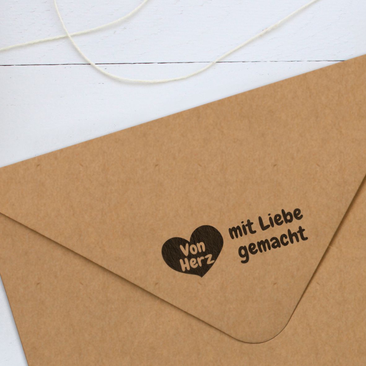 Selbstfärbender Stempel -mit Liebe gemacht - FOTOFOL