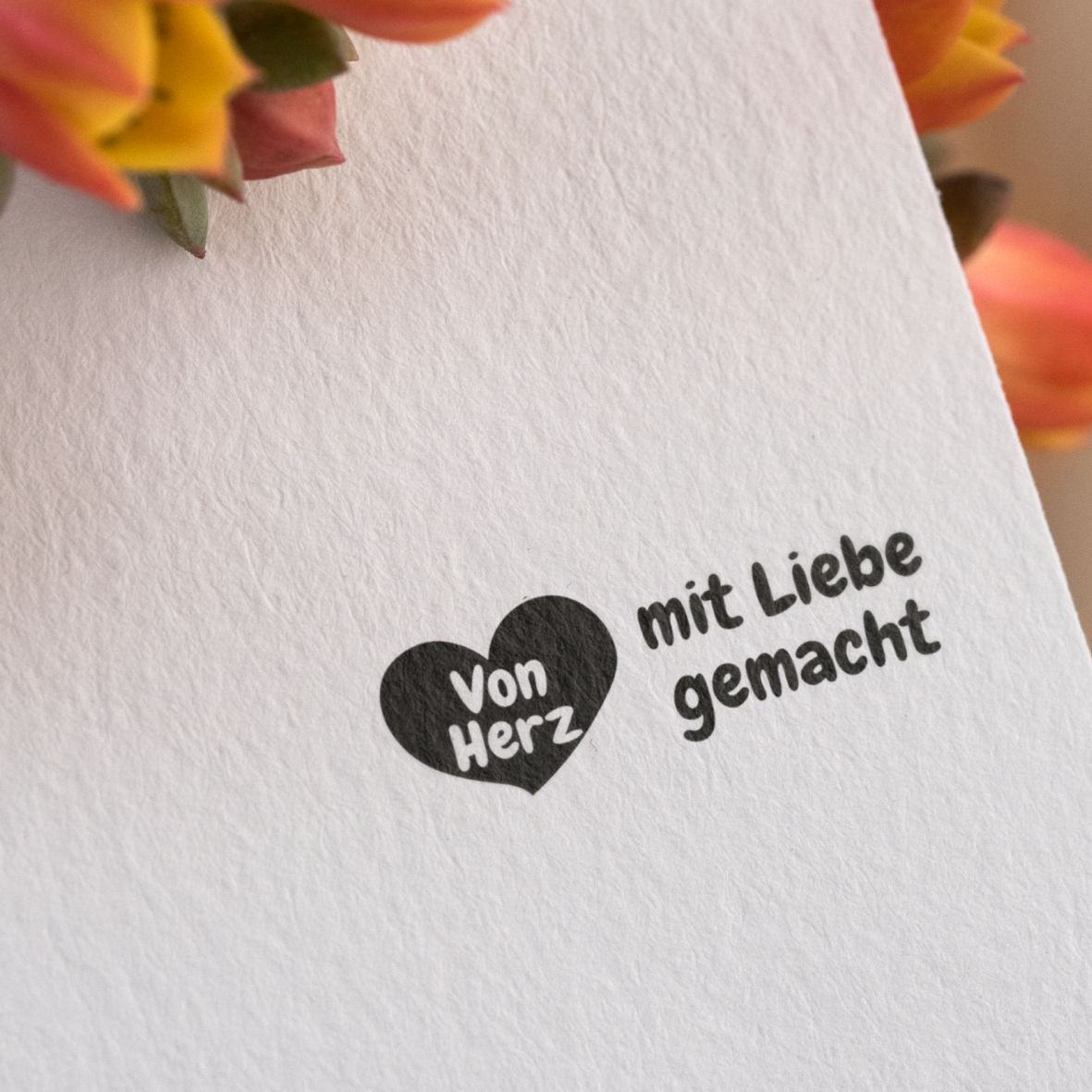 Selbstfärbender Stempel -mit Liebe gemacht - FOTOFOL