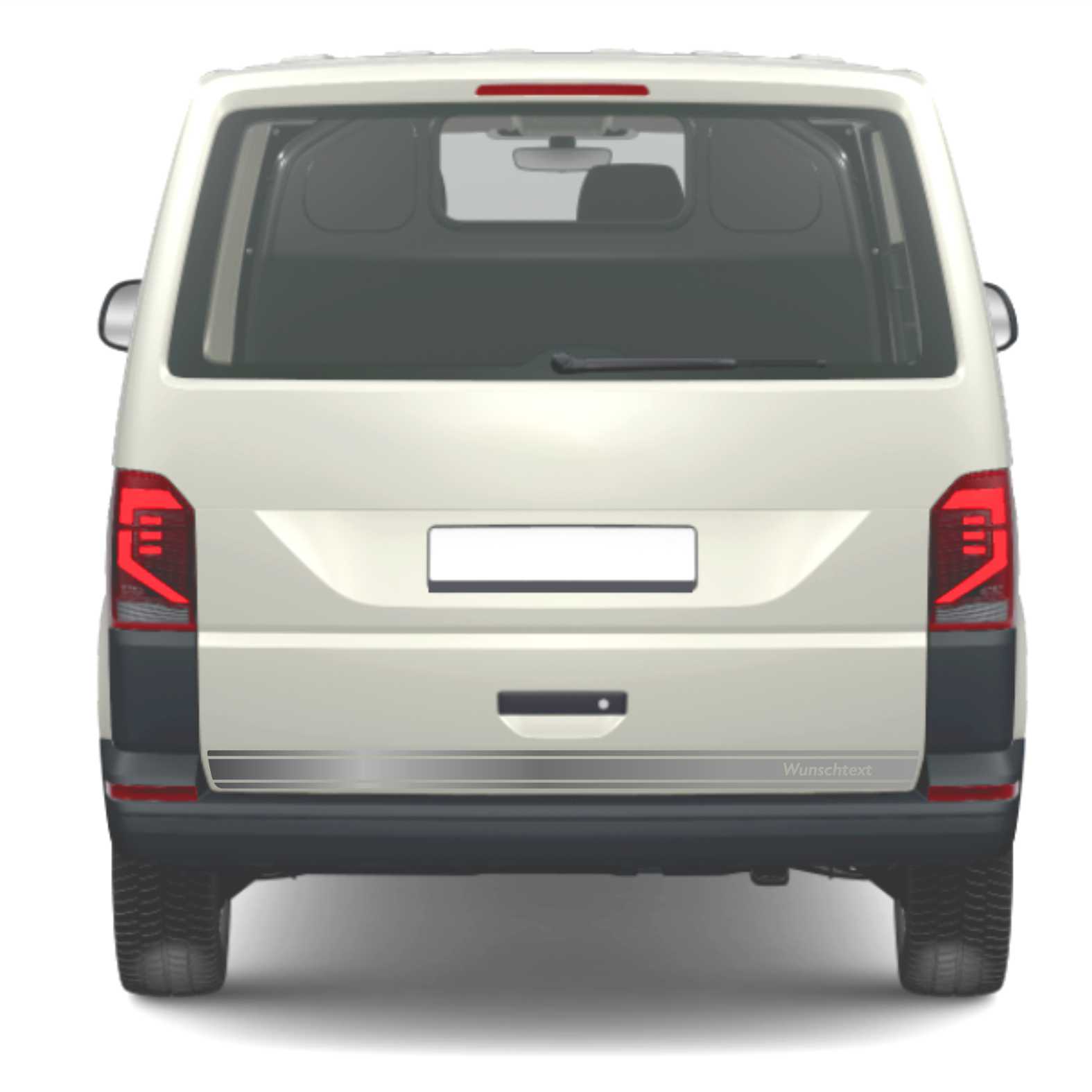 Heckklappen Heckstreifen Aufkleber Wunschtext passend für VW T6.1 T6 T5 Multivan Bulli - Streifen 3 - FOTOFOL