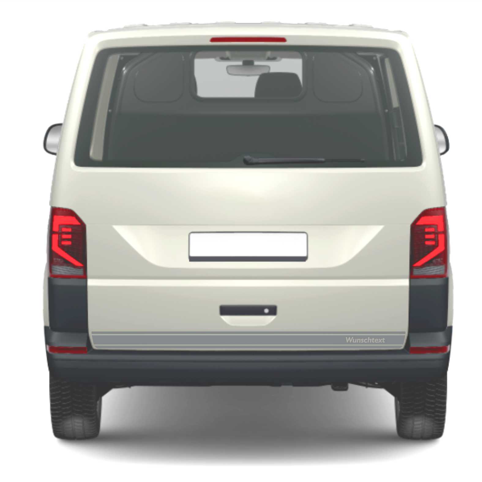 Heckklappen Heckstreifen Aufkleber Wunschtext passend für VW T6.1 T6 T5 Multivan Bulli - Streifen 3 - FOTOFOL