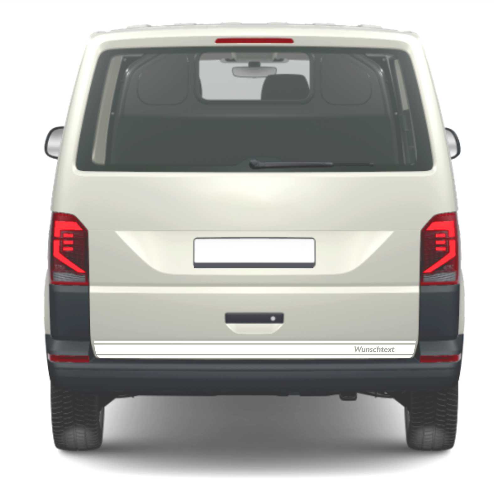 Heckklappen Heckstreifen Aufkleber Wunschtext passend für VW T6.1 T6 T5 Multivan Bulli - Streifen 3 - FOTOFOL