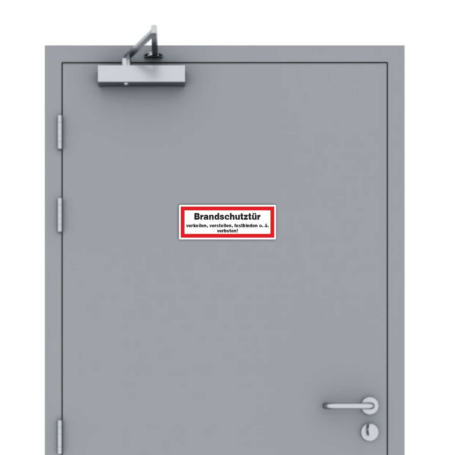2x Aufkleber "Brandschutztür" 21x7,5cm - FOTOFOL