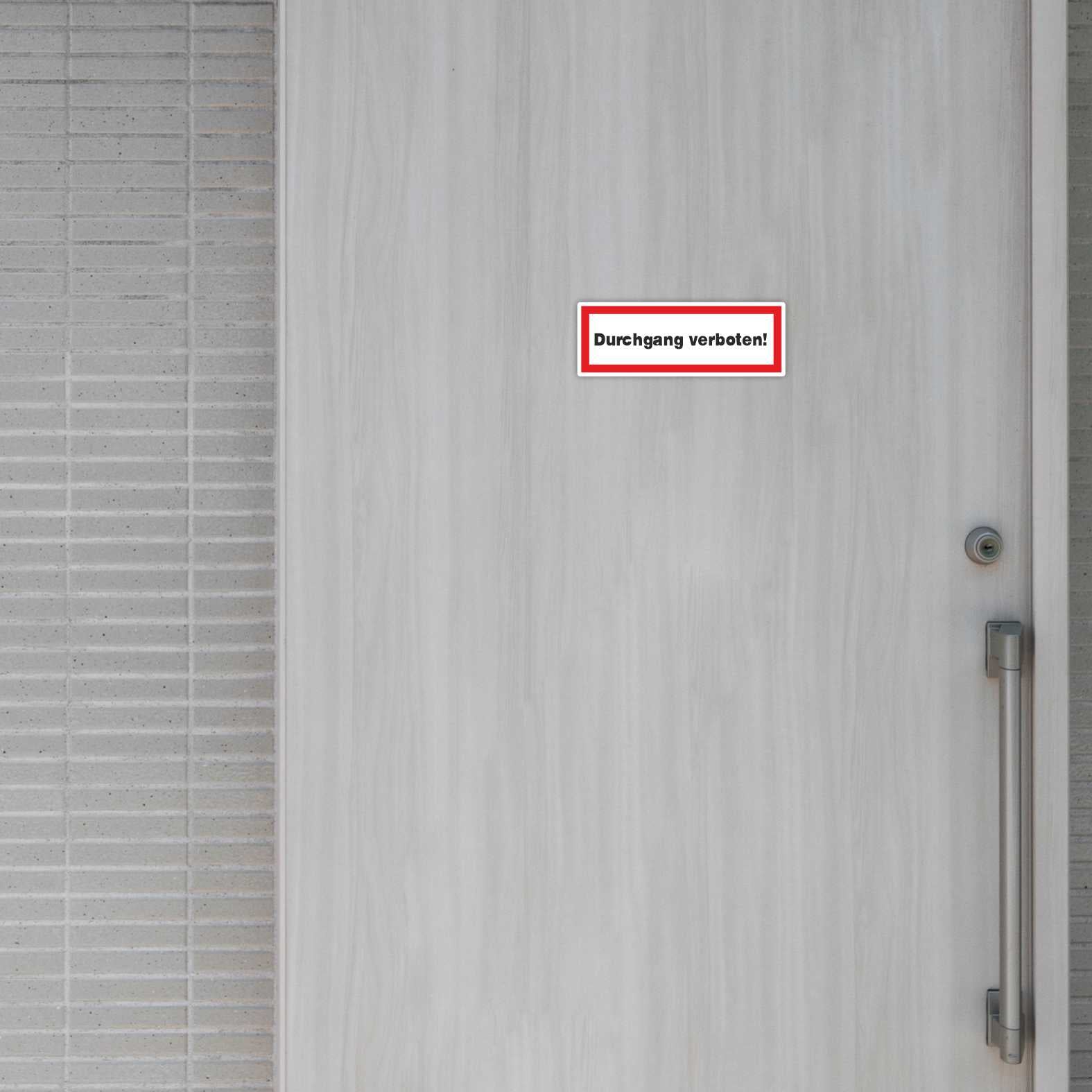 2x Aufkleber "Durchgang verboten" 21x7,5cm - FOTOFOL