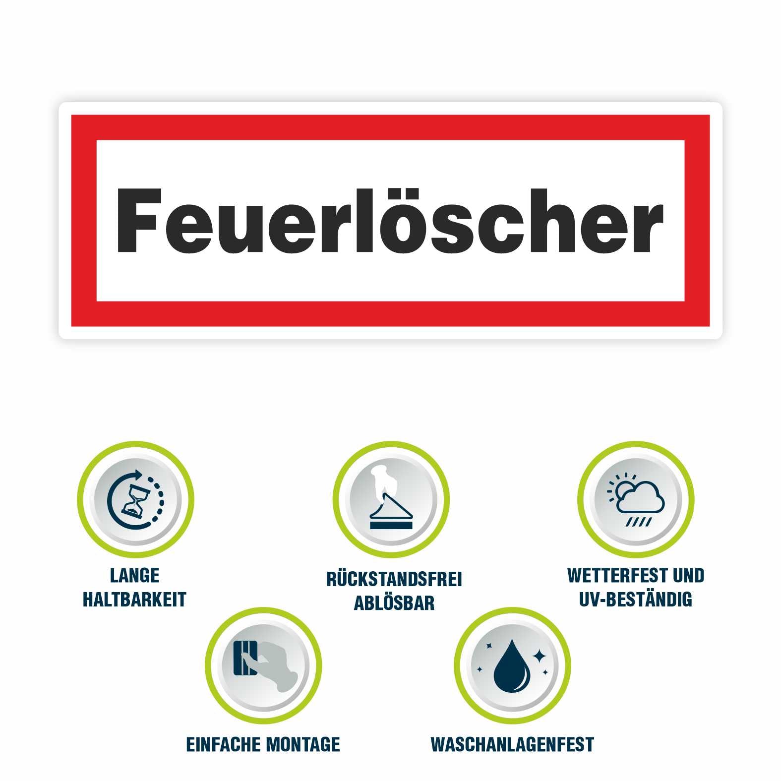 2x Aufkleber "Feuerlöscher" 21x7,5cm - FOTOFOL