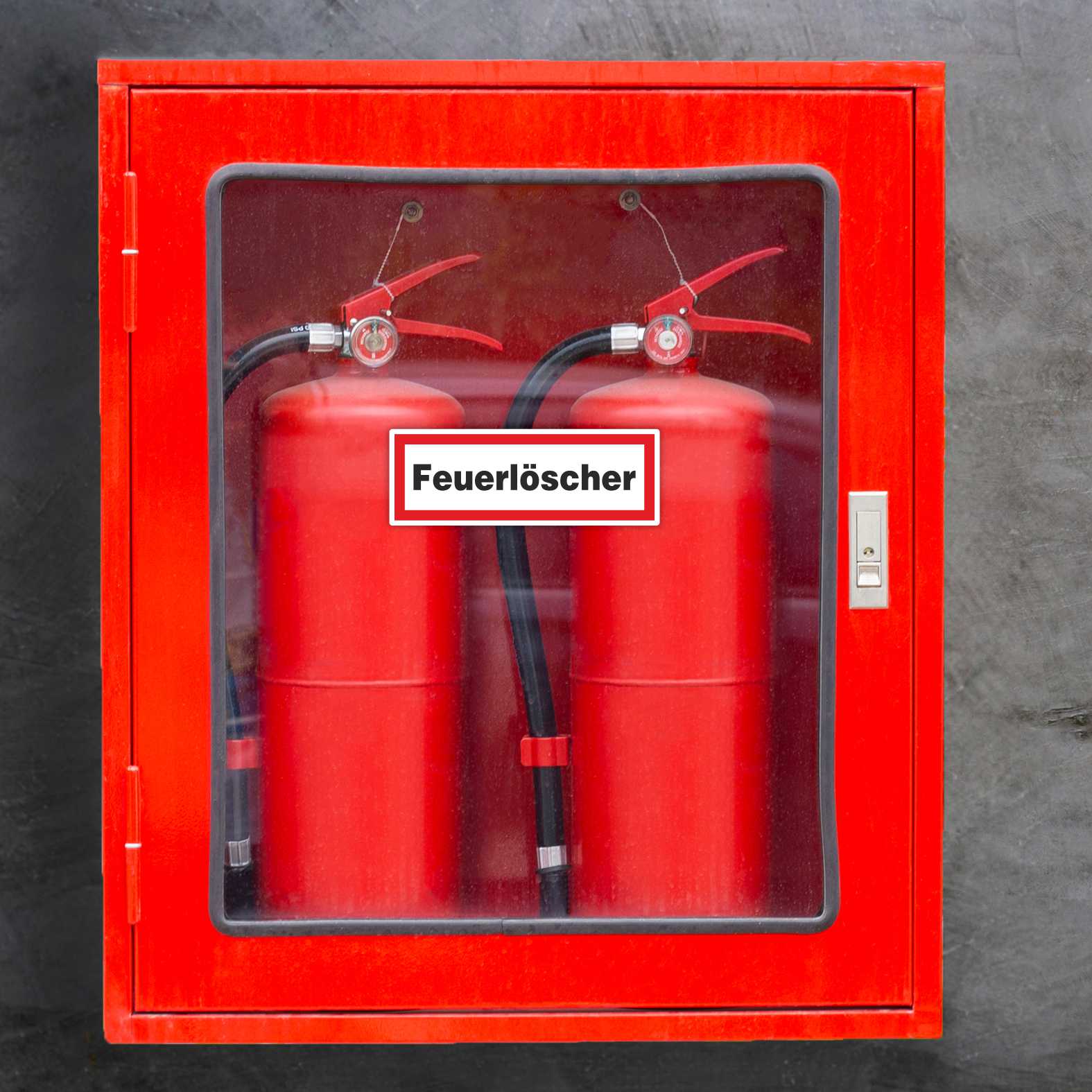 2x Aufkleber "Feuerlöscher" 21x7,5cm - FOTOFOL