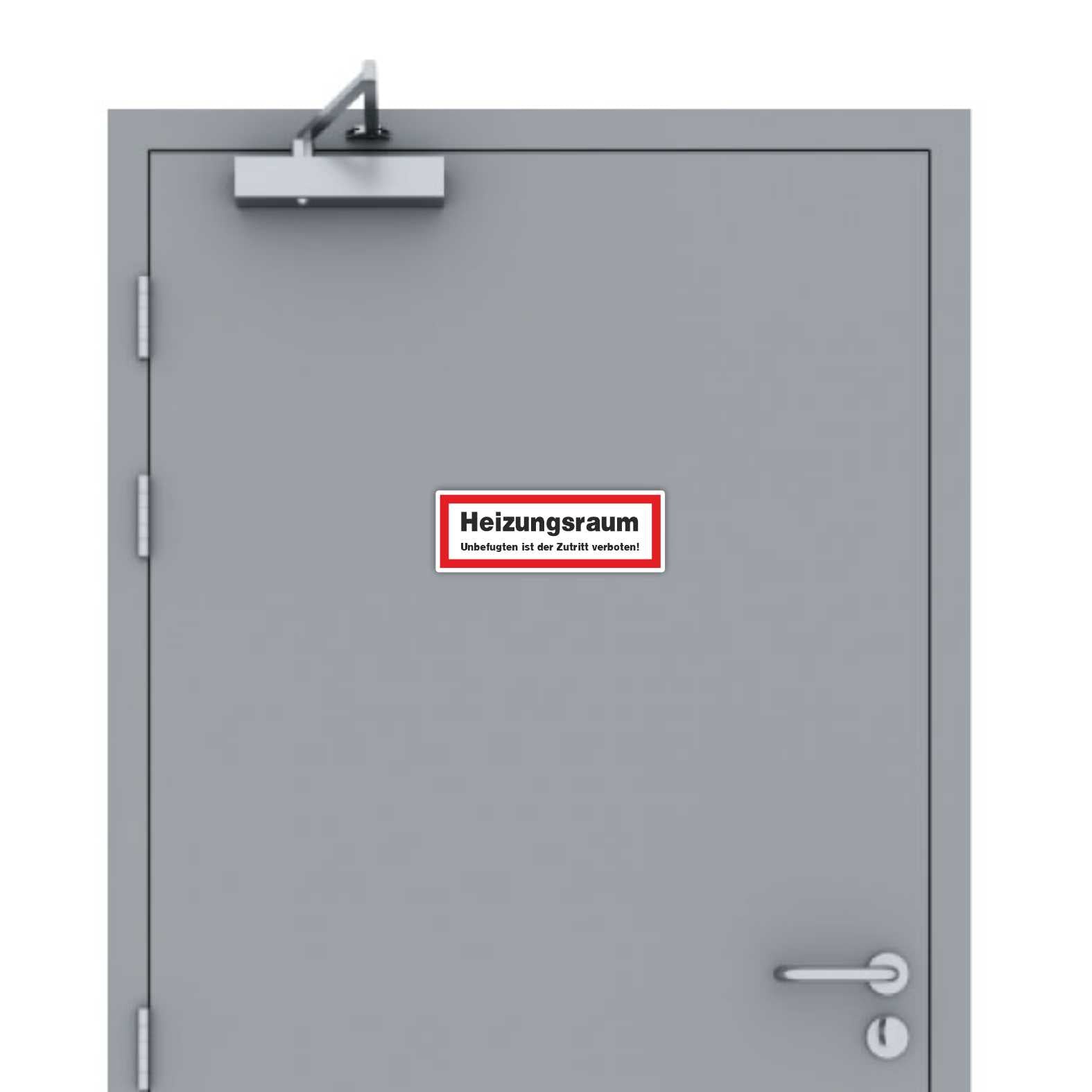 2x Aufkleber "Heizungsraum" 21x7,5cm - FOTOFOL