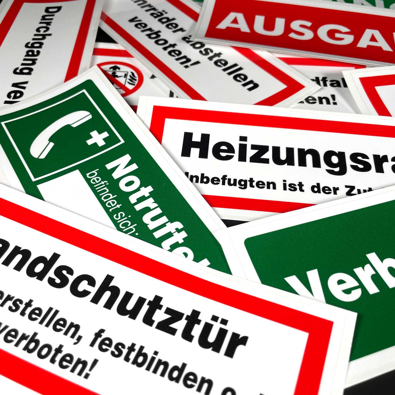 2x Aufkleber "Heizungsraum" 21x7,5cm - FOTOFOL