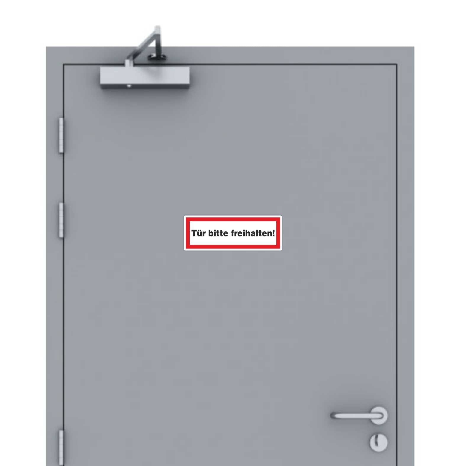 2x Aufkleber "Tür bitte freihalten" 21x7,5cm - FOTOFOL