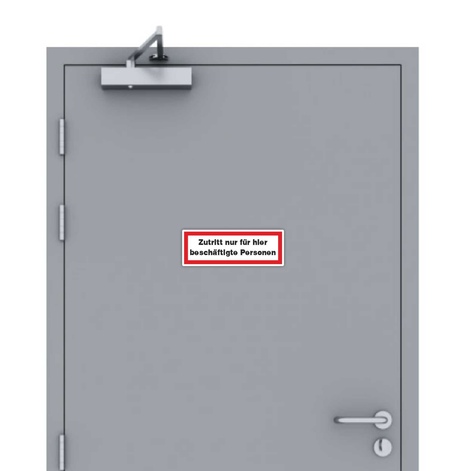 2x Aufkleber "Zutritt nur für hier" 21x7,5cm - FOTOFOL