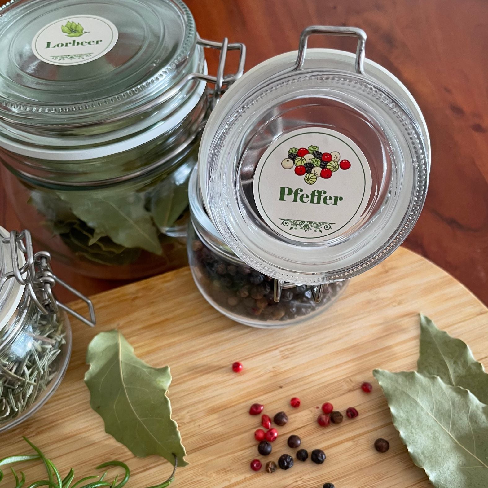 Gewürzetiketten für Gewürzdosen, Gewürzgläser - Gewürzetiketten mit Mustern - FOTOFOL