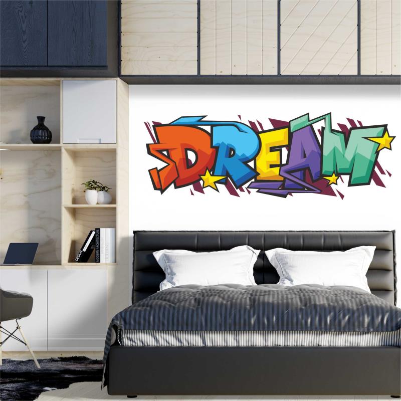 Wandtatoo Teenager-Zimmer Deko Graffiti Dream - FOTOFOL
