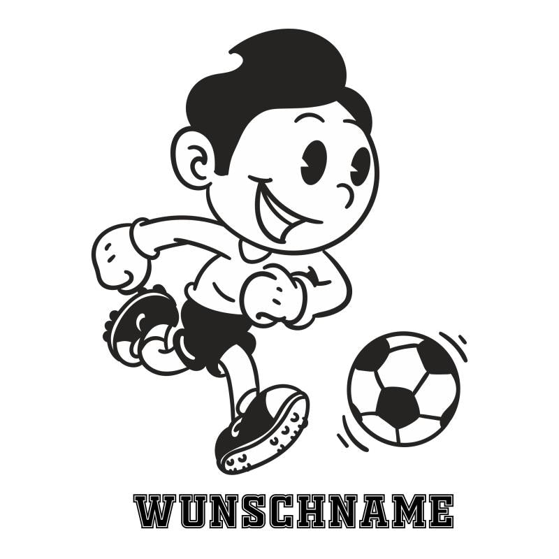 Wandtattoo Kinderzimmer Fußballer Wunschname Fußball - FOTOFOL