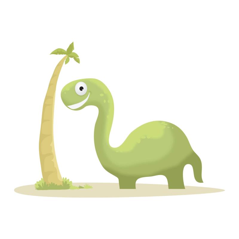 Wandtattoo Kinderzimmer Dinosaurier Dino Palme - FOTOFOL