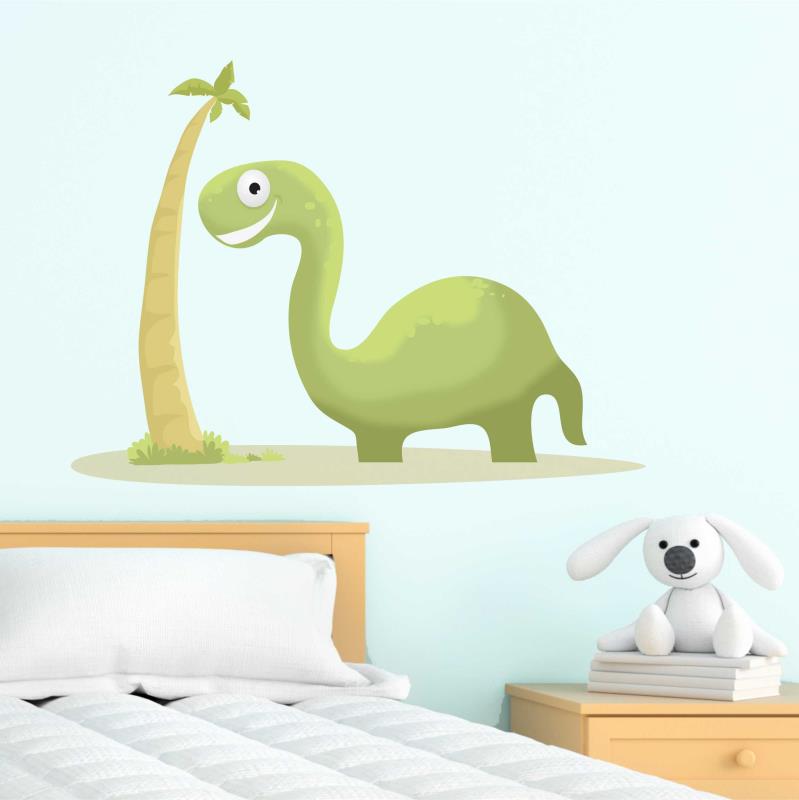 Wandtattoo Kinderzimmer Dinosaurier Dino Palme - FOTOFOL