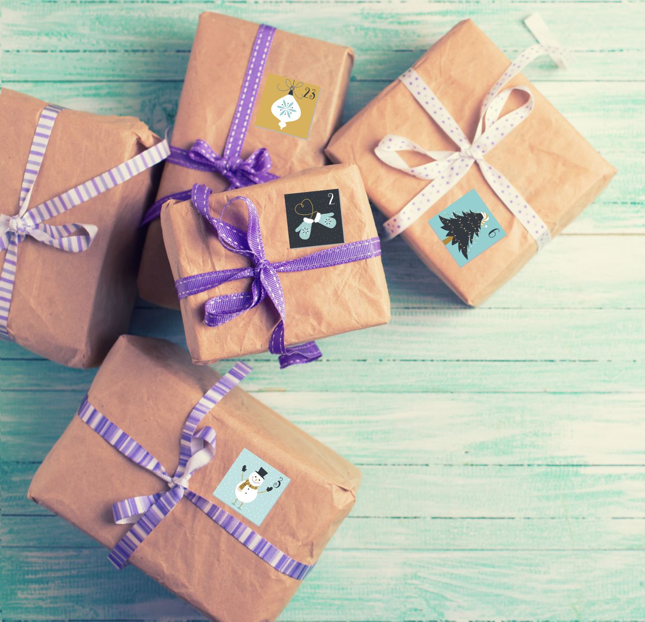 FOTOFOL-Adventskalender Zahlen Sticker Set – DIY Adventskalender für Weihnachten basteln!