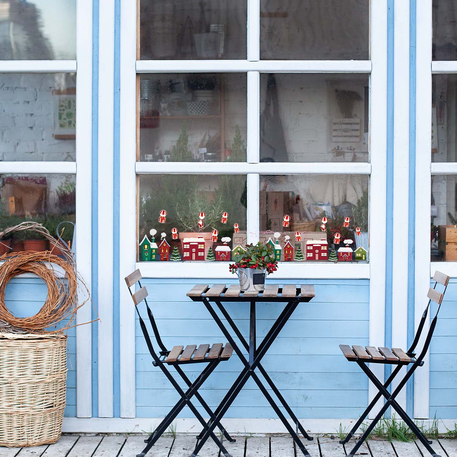 Aufkleber Weihnachten Häuser - Weihnachtsmann-Geschenke, Weihnachtsdekoration –  Möbel, Kühlschrank, Fenster, Wand, Laptop - FOTOFOL