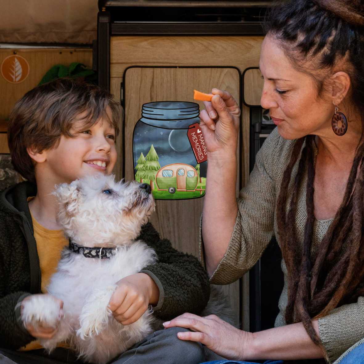 Aufkleber "Making Memories"- Aufkleber 14x17cm selbstklebend für alle Campingfans - perfekt für Möbel, Wand, Laptop, Tagebuch - FOTOFOL