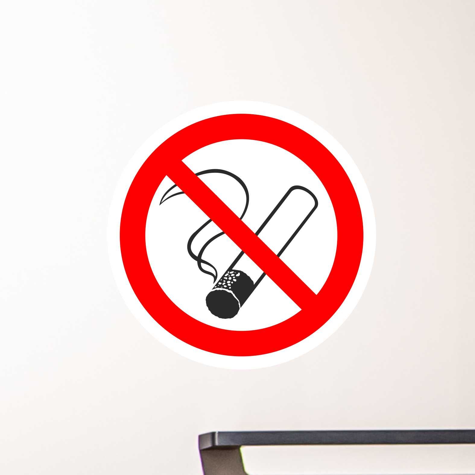 20 x Aufkleber Rauchen verboten Nichtraucher Rauchverbot ø 4cm - FOTOFOL