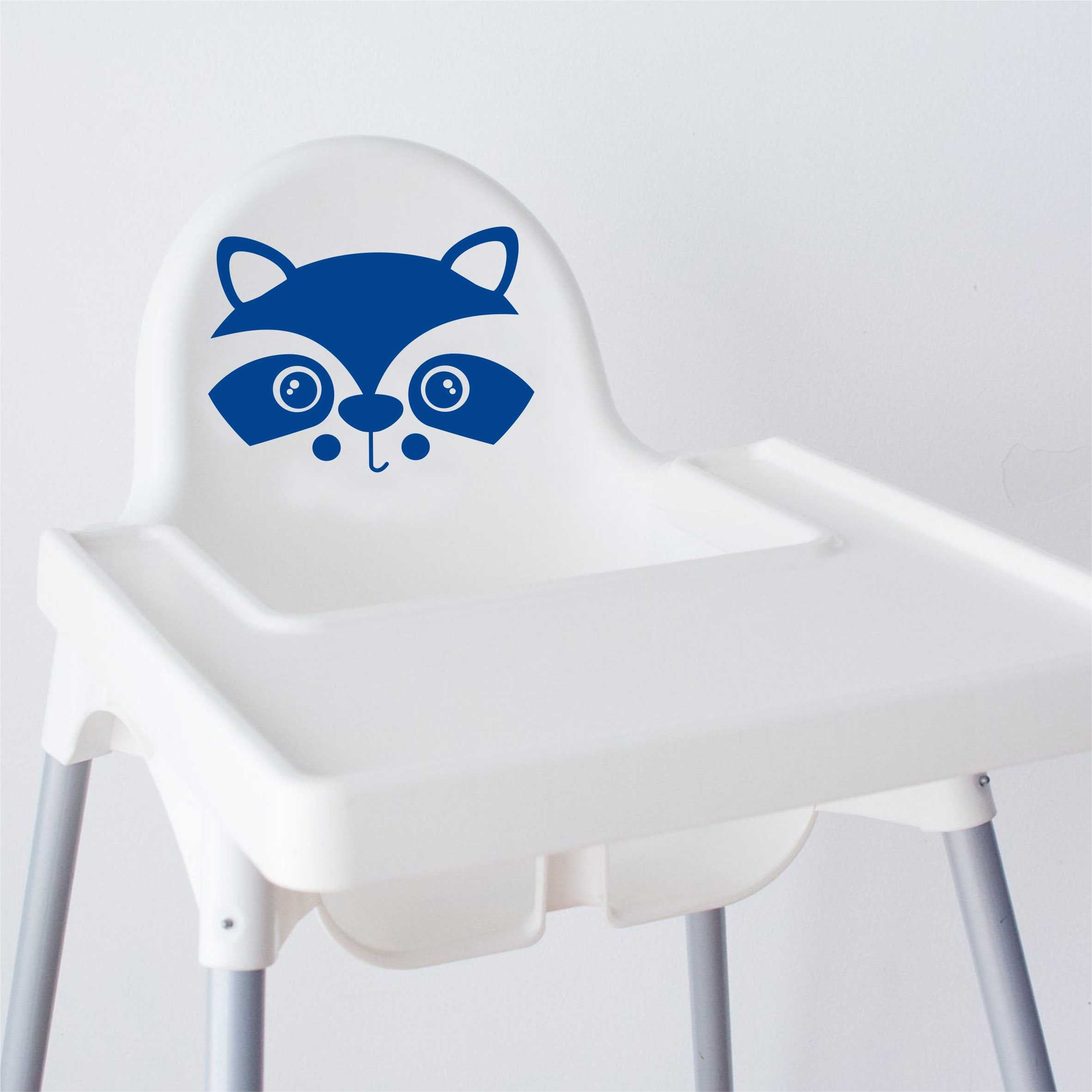 Aufkleber Sticker Waschbär passt für IKEA ANTILOP MAMMUT Kinderstuhl Hocker Kinder - FOTOFOL