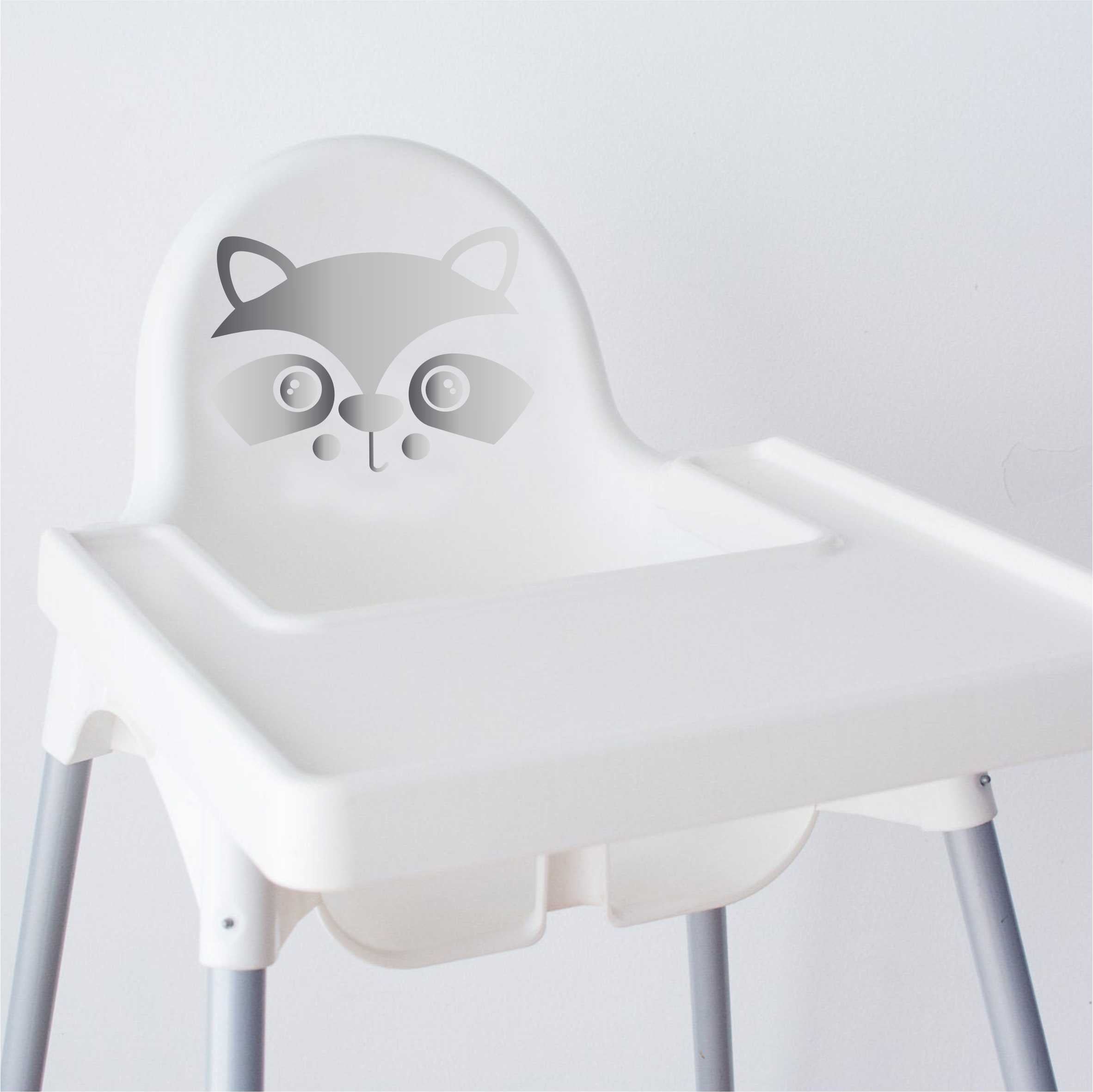 Aufkleber Sticker Waschbär passt für IKEA ANTILOP MAMMUT Kinderstuhl Hocker Kinder - FOTOFOL