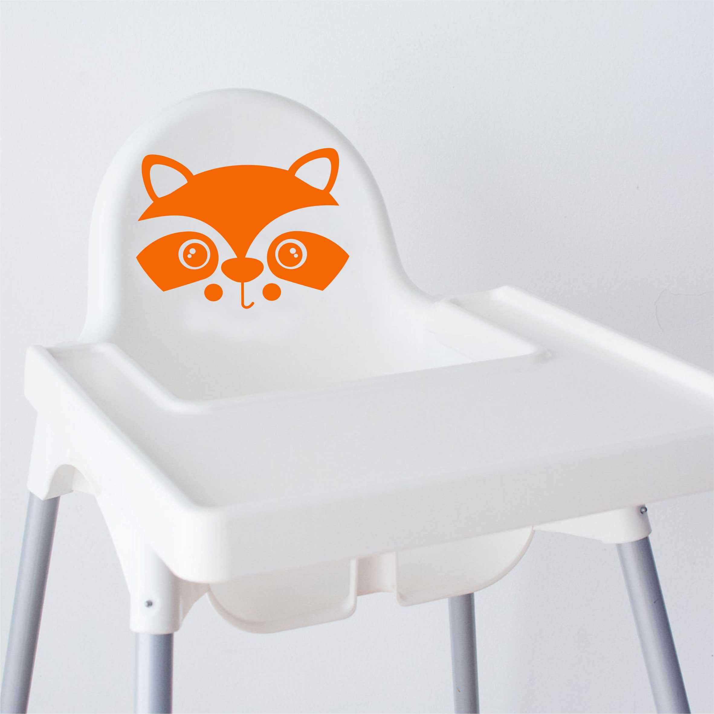 Aufkleber Sticker Waschbär passt für IKEA ANTILOP MAMMUT Kinderstuhl Hocker Kinder - FOTOFOL