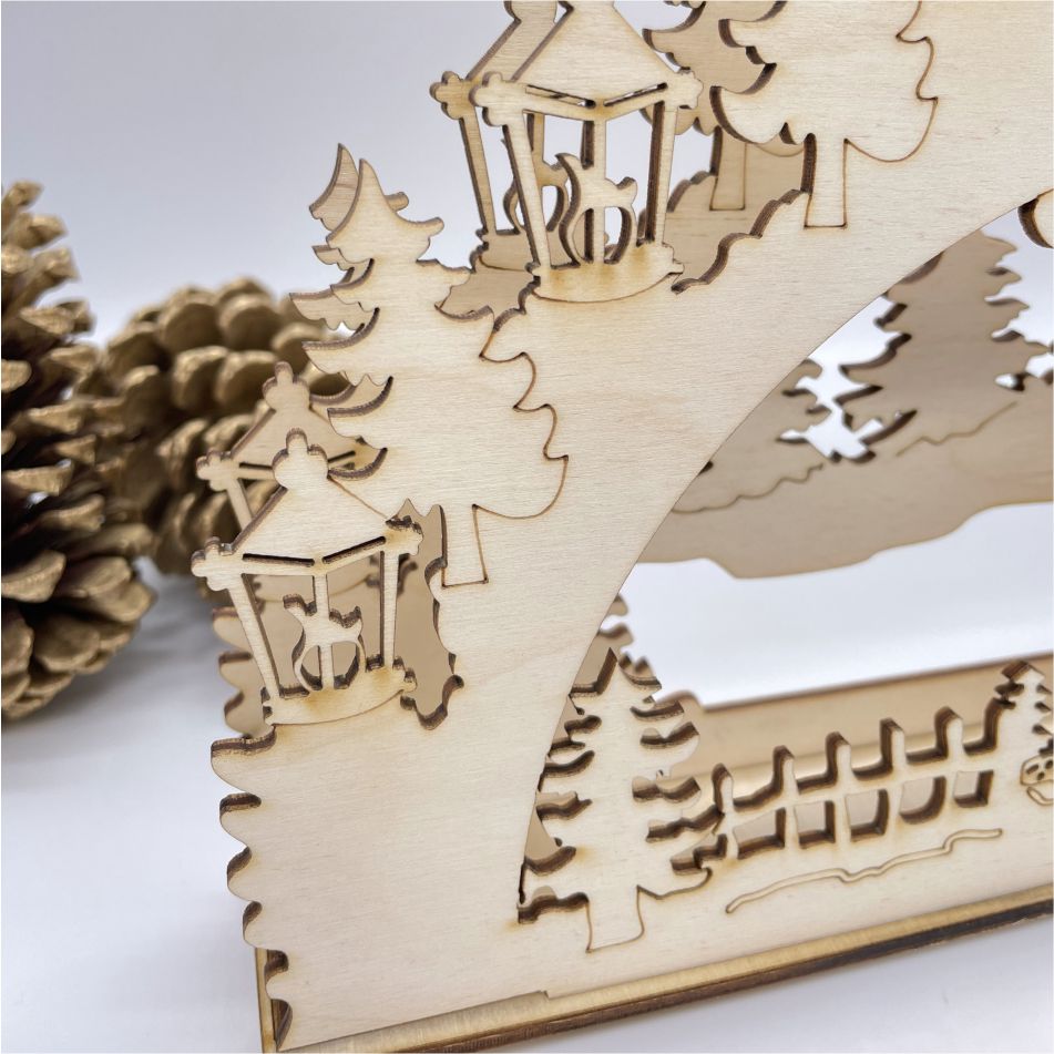 Bastelset Lichterbogen aus Holz für Weihnachten - FOTOFOL