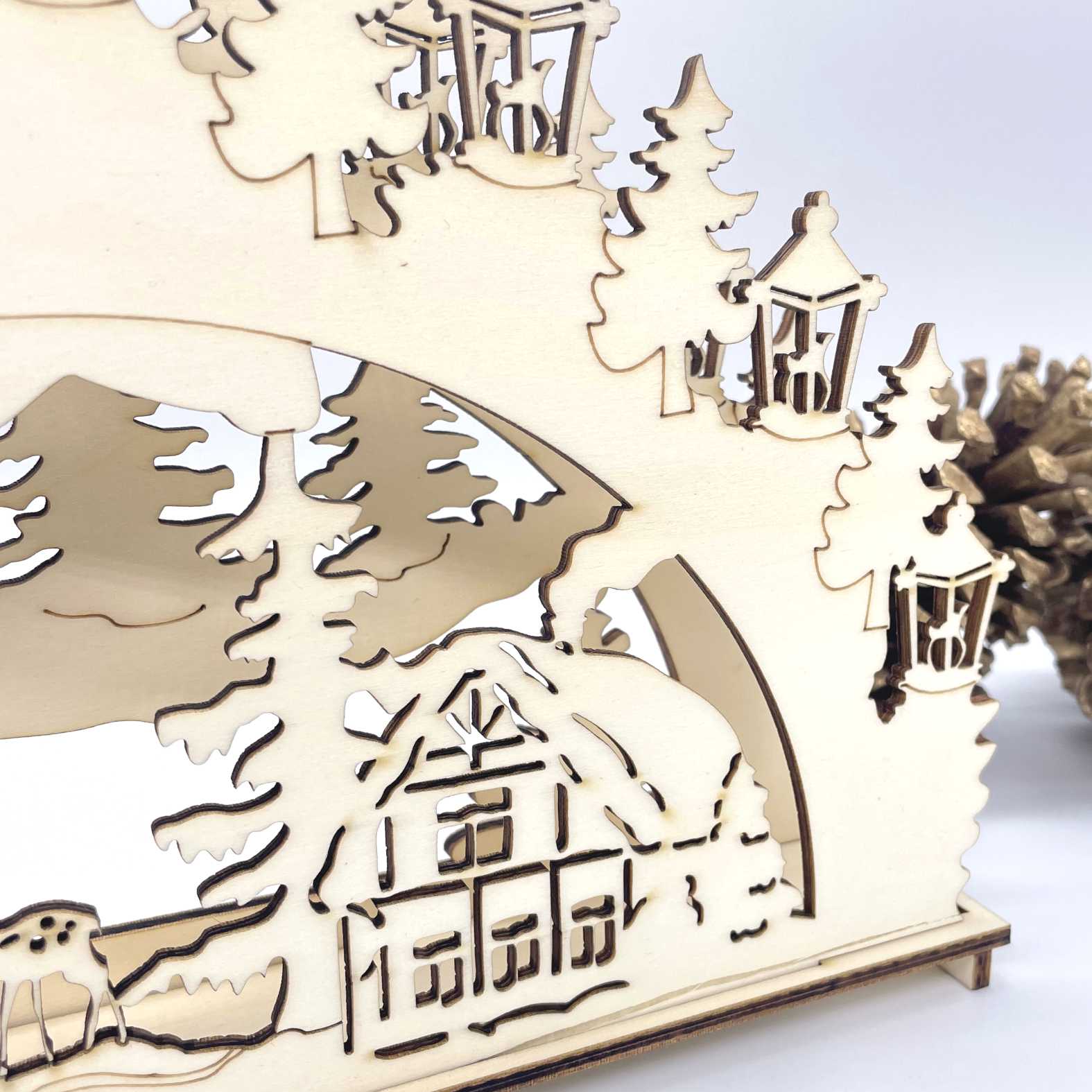 Bastelset Lichterbogen aus Holz für Weihnachten - FOTOFOL