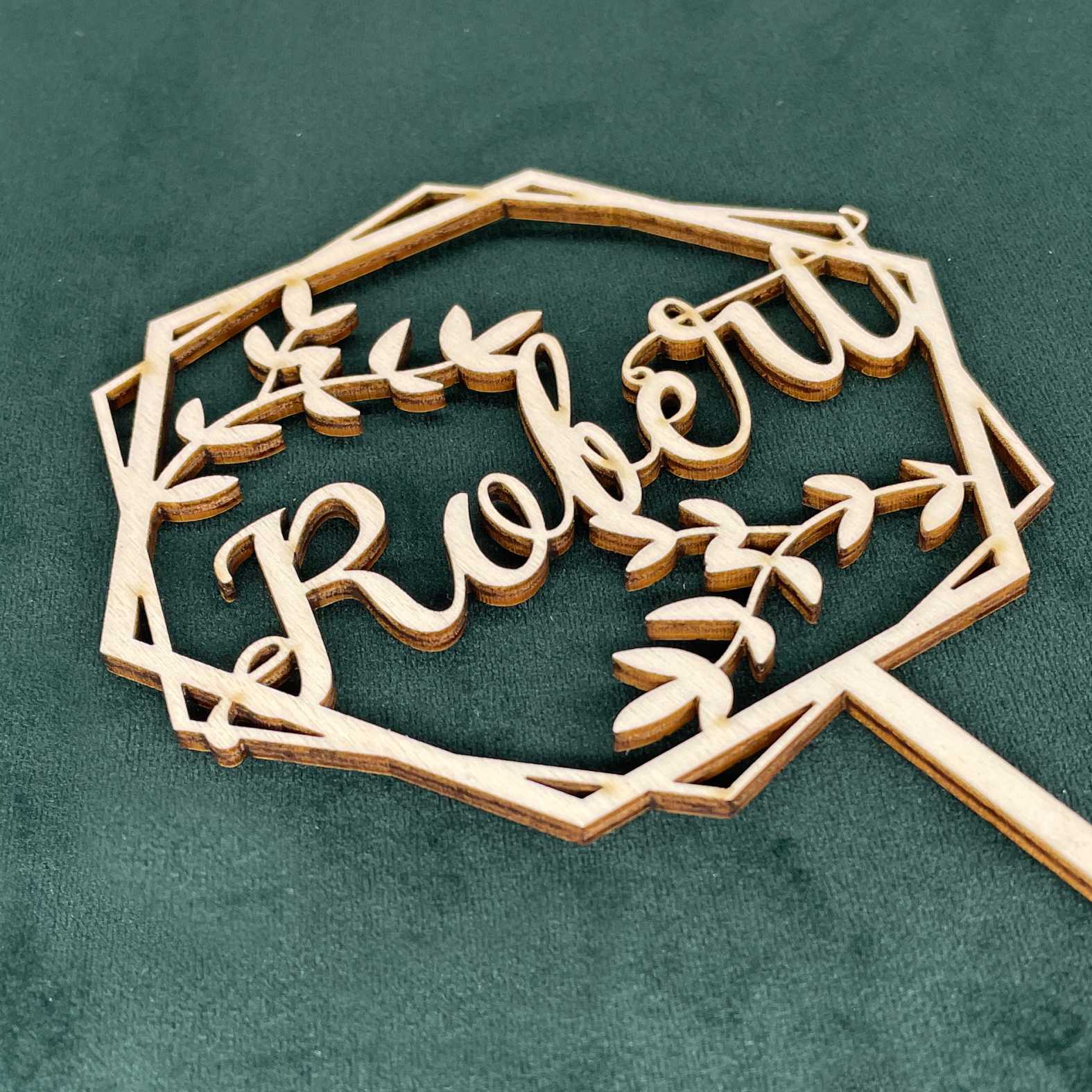 CAKE TOPPER Hexagon Wunschname personalisiert- Tortendeko & Kuchendeko - FOTOFOL