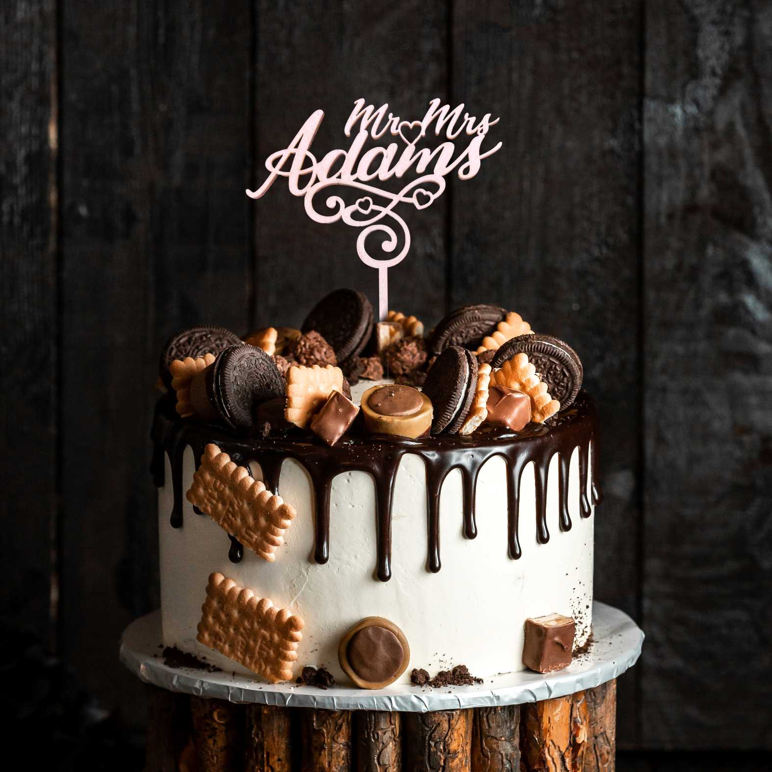 CAKE TOPPER Hochzeit Mr&Mrs Nachname personalisiert- Tortendeko & Kuchendeko - FOTOFOL