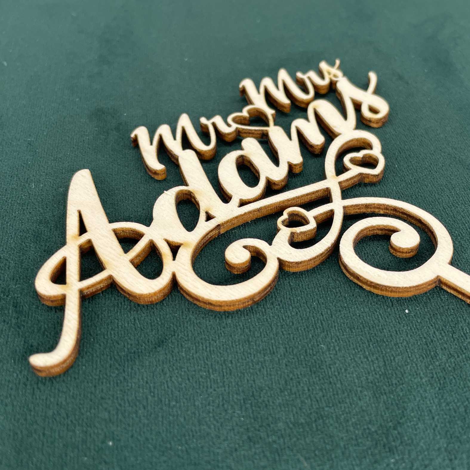 CAKE TOPPER Hochzeit Mr&Mrs Nachname personalisiert- Tortendeko & Kuchendeko - FOTOFOL