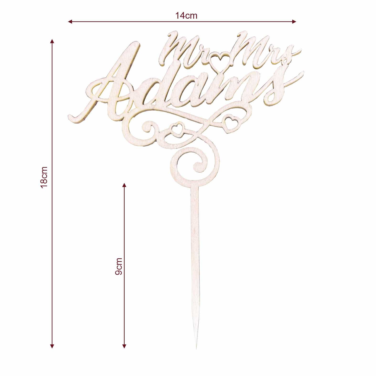 CAKE TOPPER Hochzeit Mr&Mrs Nachname personalisiert- Tortendeko & Kuchendeko - FOTOFOL