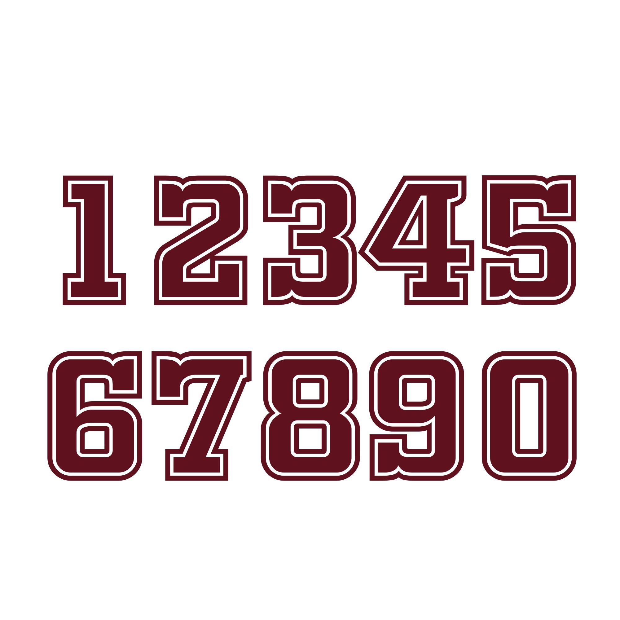 Aufkleber 3x STARTNUMMER - 8cm hoch - Wunschnummer - Motocross, Auto, Enduro, Motorrad - FOTOFOL