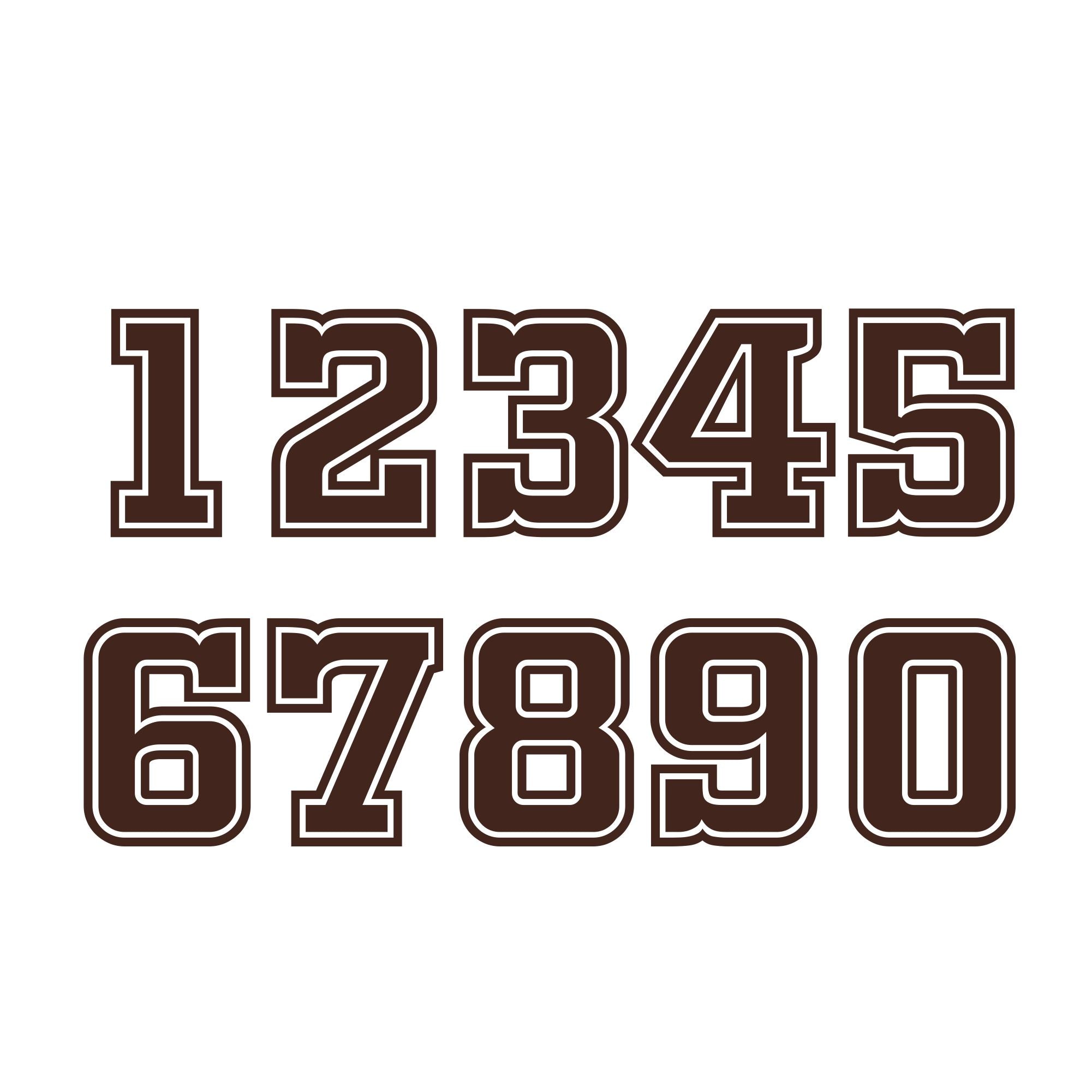 Aufkleber 3x STARTNUMMER - 8cm hoch - Wunschnummer - Motocross, Auto, Enduro, Motorrad - FOTOFOL