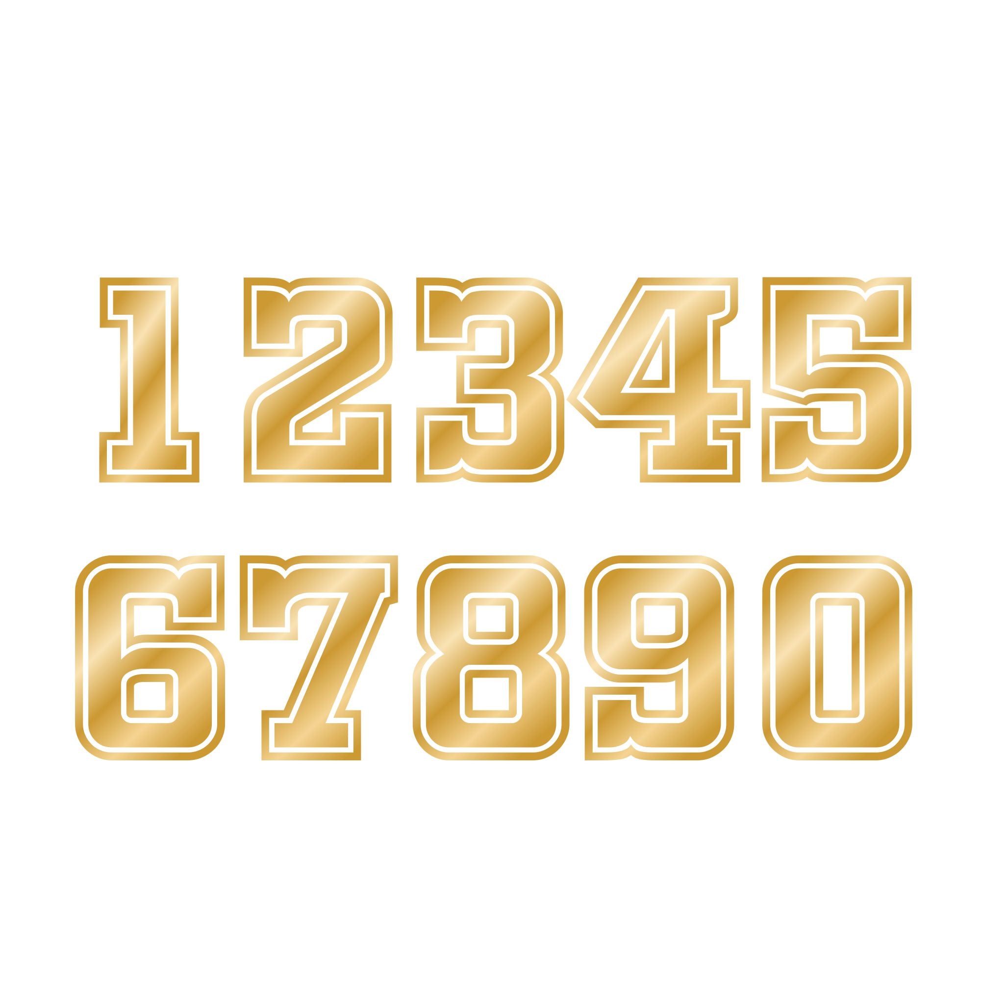 Aufkleber 3x STARTNUMMER - 8cm hoch - Wunschnummer - Motocross, Auto, Enduro, Motorrad - FOTOFOL