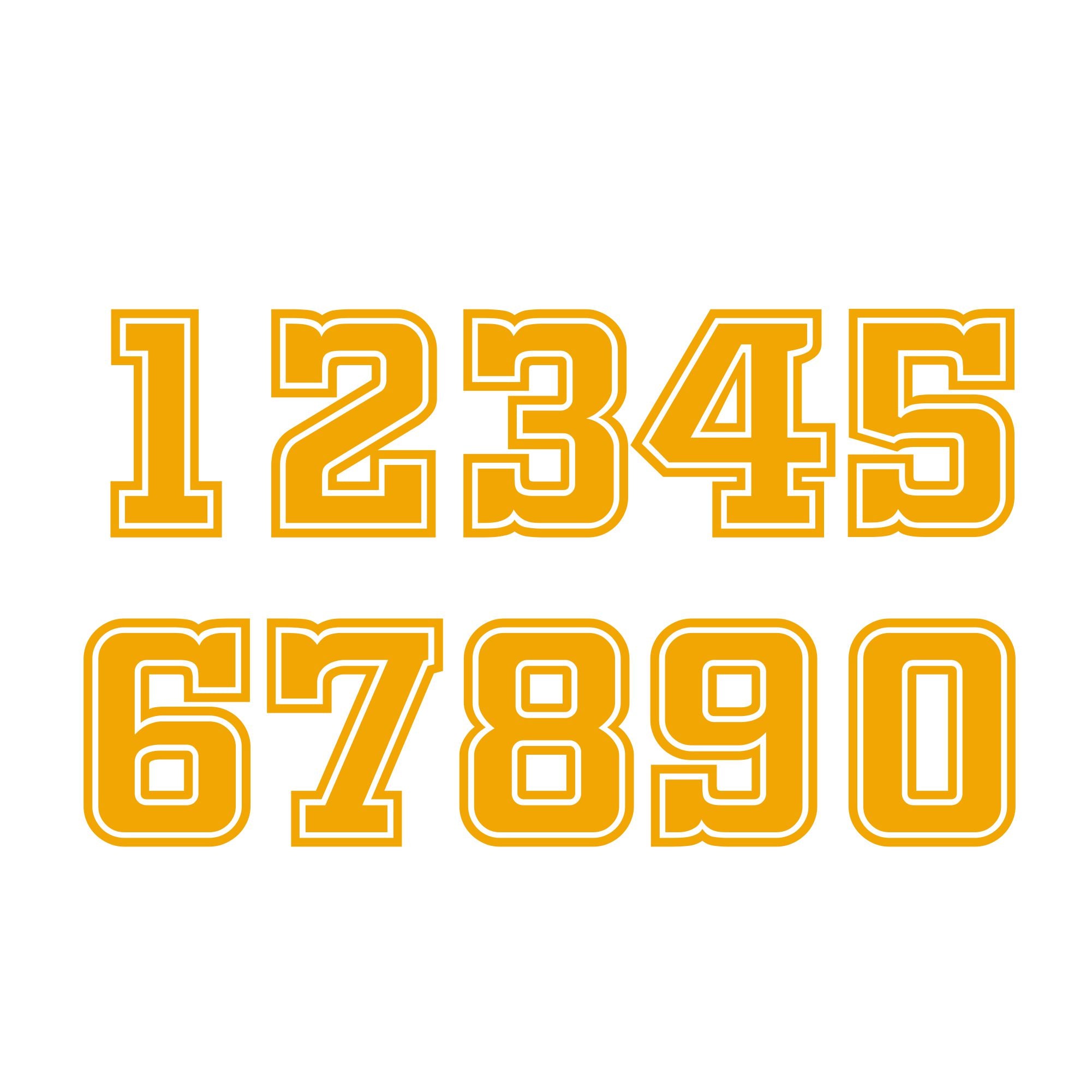 Aufkleber 3x STARTNUMMER - 8cm hoch - Wunschnummer - Motocross, Auto, Enduro, Motorrad - FOTOFOL