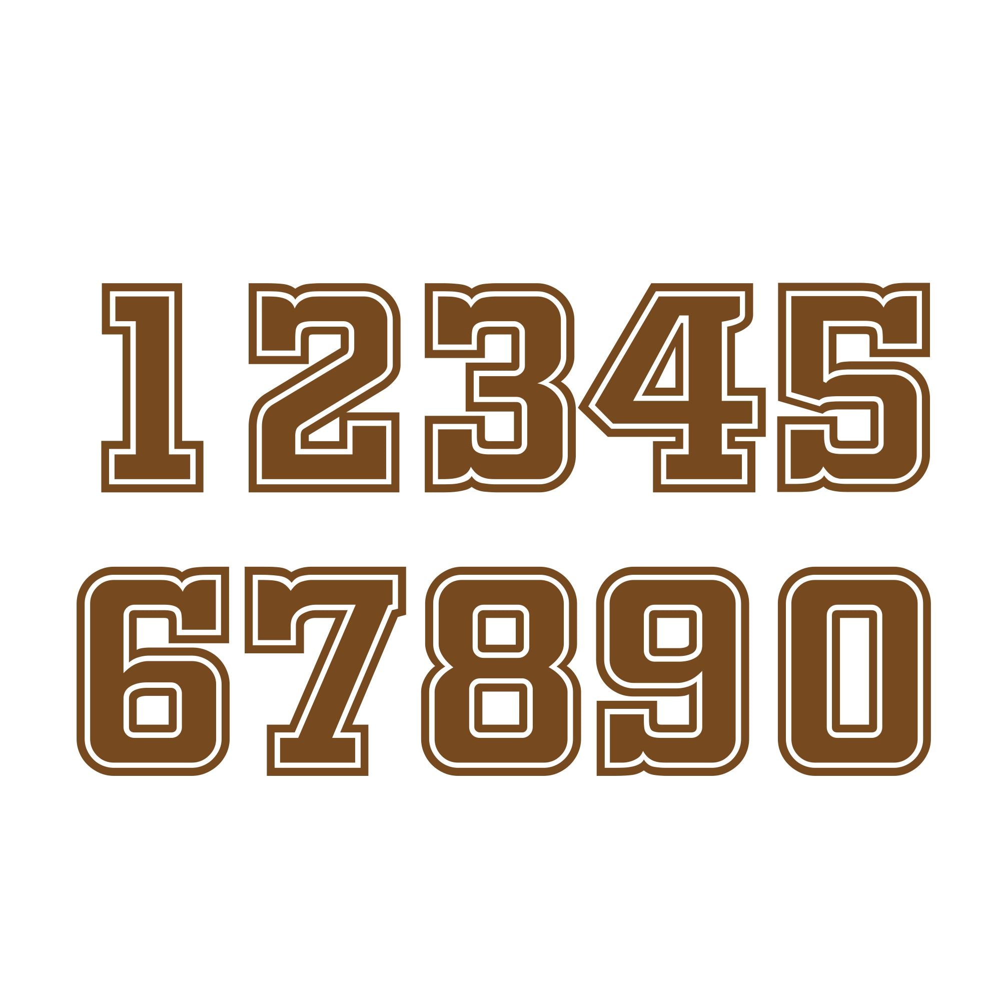 Aufkleber 3x STARTNUMMER - 8cm hoch - Wunschnummer - Motocross, Auto, Enduro, Motorrad - FOTOFOL