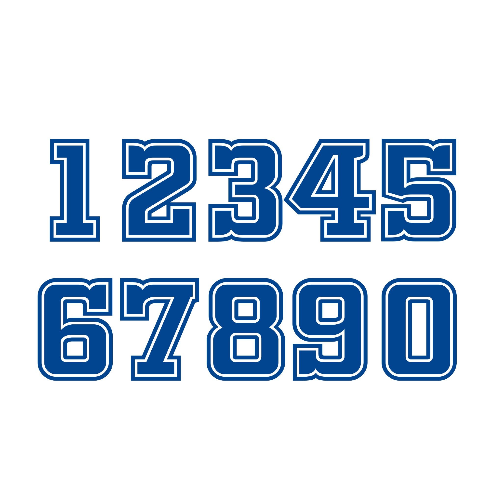 Aufkleber 3x STARTNUMMER - 8cm hoch - Wunschnummer - Motocross, Auto, Enduro, Motorrad - FOTOFOL